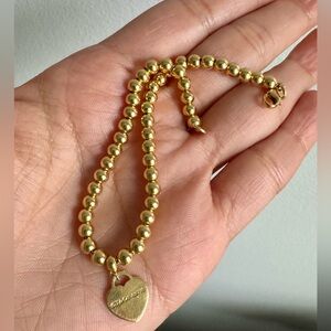 Tiffany & Co. 18k yellow Gold bead Heart Bracelet